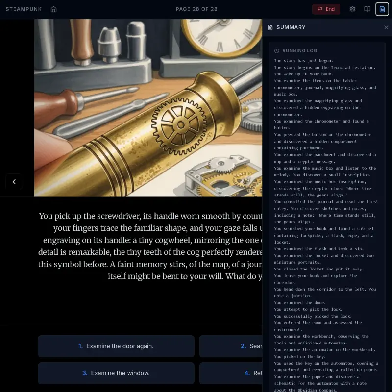 Chronicle: Iterative Fiction Engine, 14 of 15