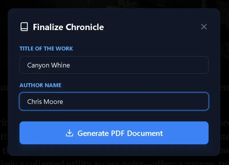 Chronicle: Iterative Fiction Engine, 4 of 15