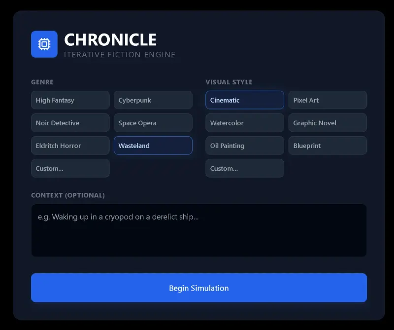Chronicle: Iterative Fiction Engine, 7 of 15